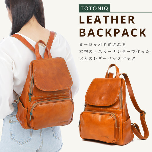 [TOTONIQ] Classico (トトニック クラシコ) ベジタブルタンニン イタリアンレザー クラシック バックパック